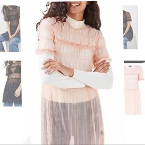 TopShop Sheer Pink Tulle Dress/Tunic NEW 8